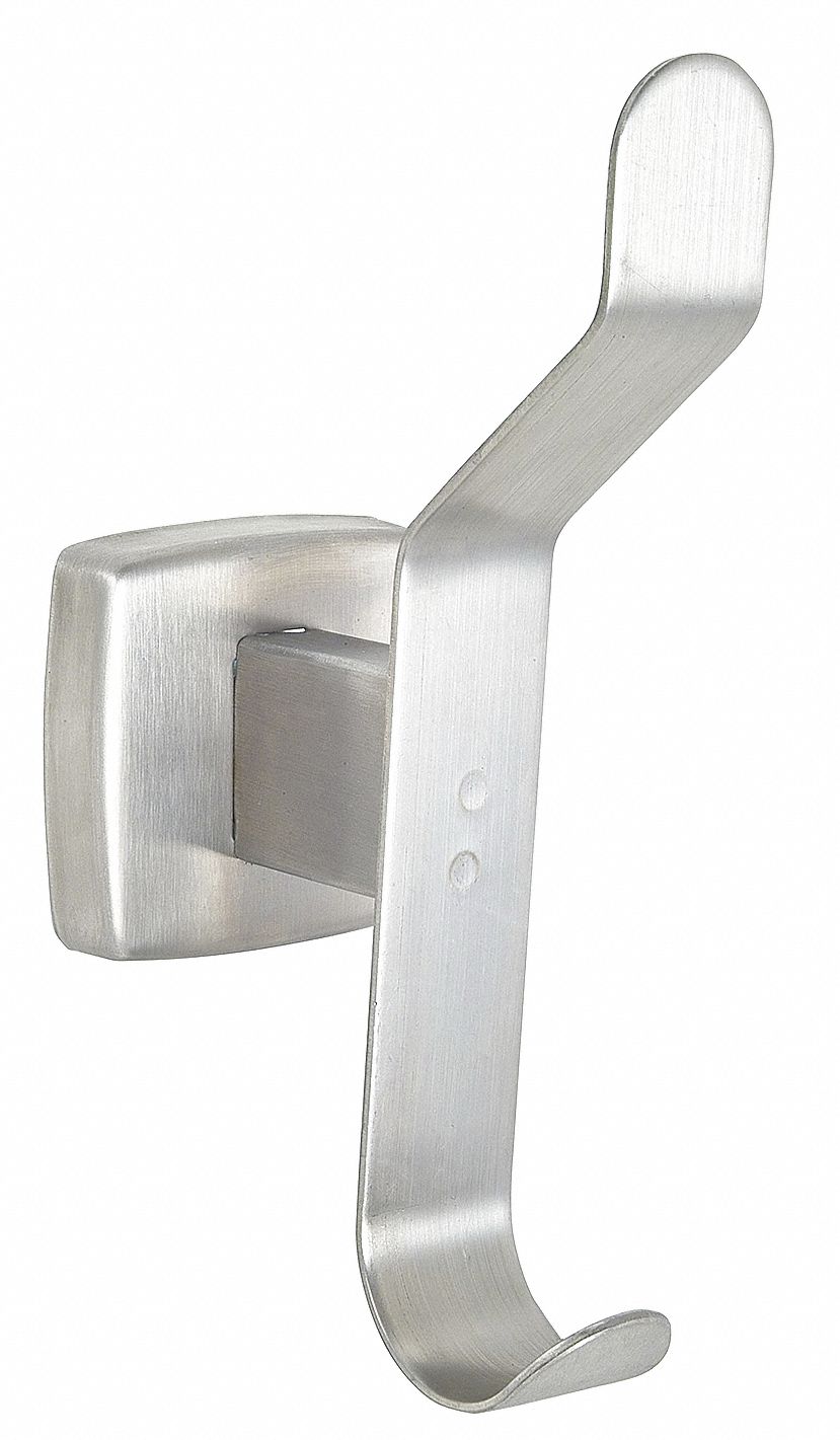 GRAINGER APPROVED Hook 1 Hooks, Stainless Steel, Satin, 5 1/4 in Hook