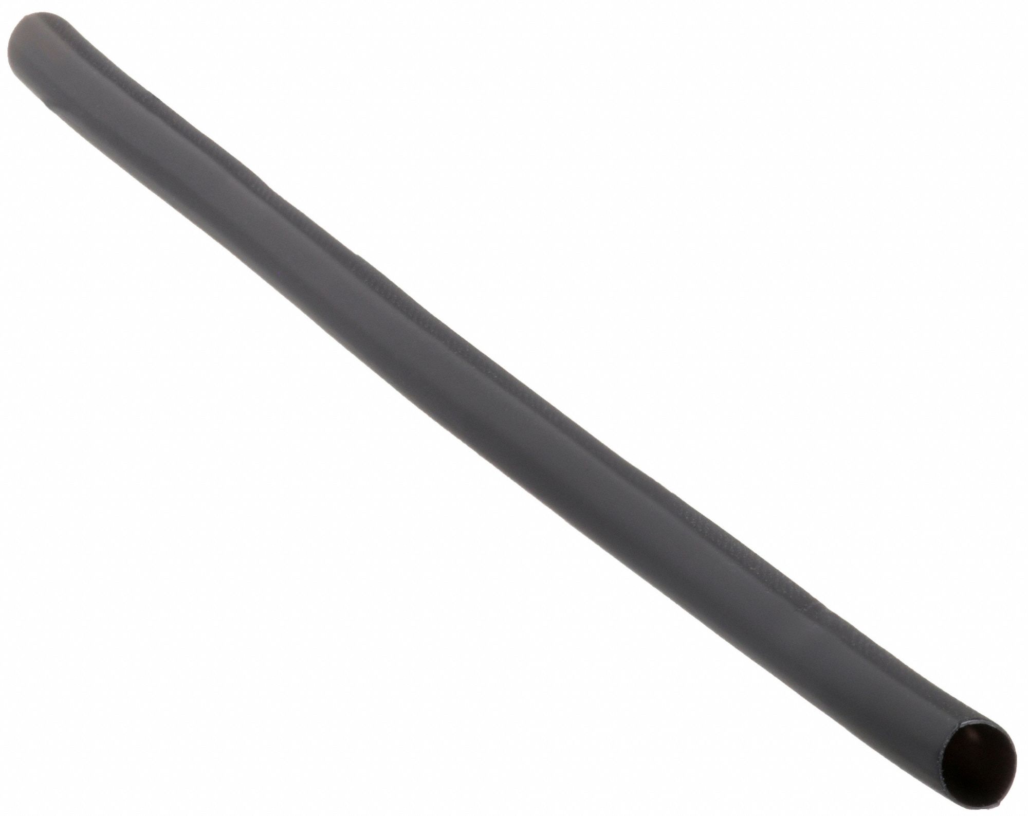HEAT SHRINK TUBING, FOOD GRADE, 0.5 IN ID BEFORE SHRINKING, 6 IN L, BLACK, 5 PK