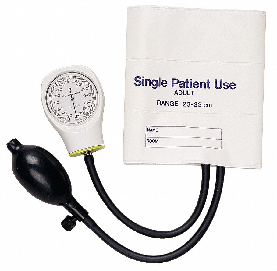 MABIS Aneroid Sphygmomanometer, Arm, Adult, 811/16 in to 13 in Cuff