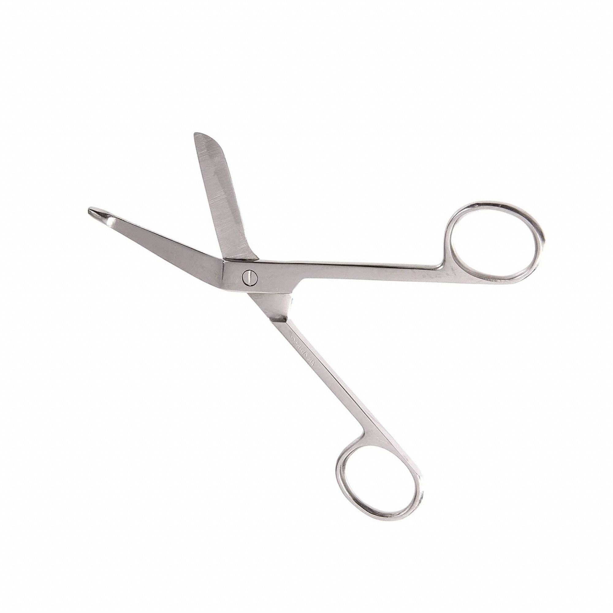 Lister Bandage Scissors: Scissors, Stainless Steel, Angled, Stainless Steel, Reusable, Silver