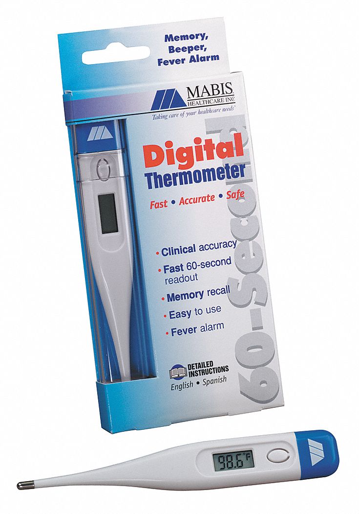 MABIS Digital Thermometer 4WPF115691000 Grainger
