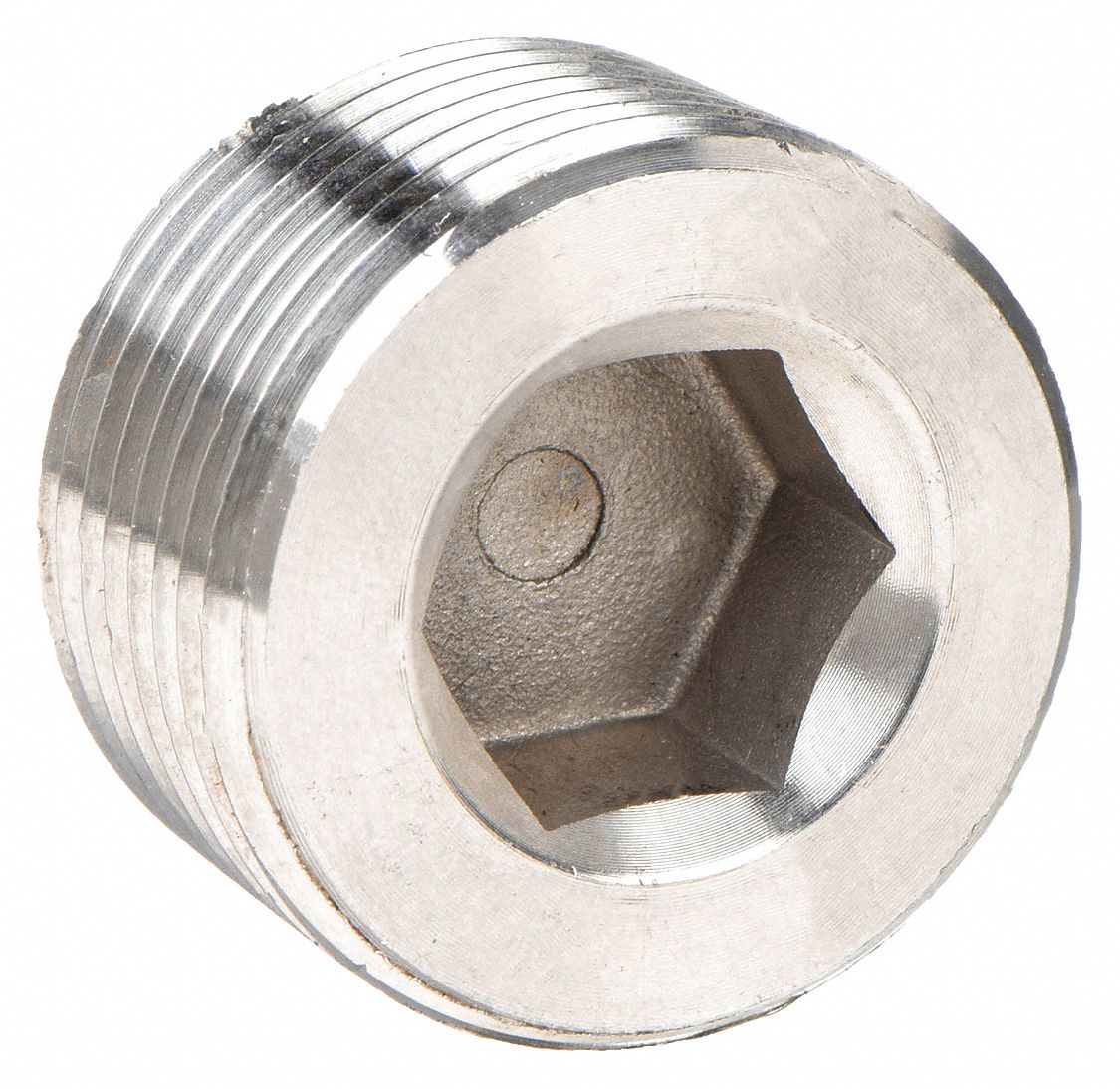 HEX SOCKET PLUG: 316L STAINLESS STEEL, ½ IN FITTING PIPE SIZE, MALE NPT, CLASS 150