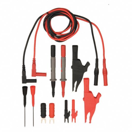 CAT II 300V/CAT III 1000V, Alligator Clips/Probe, Test Lead Kit 4WRE2