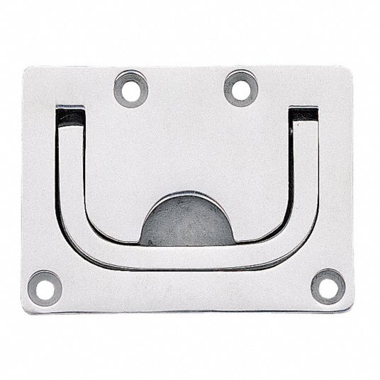 SUGATSUNE Recessed Folding Pull Handle, 316 Stainless Steel, Polished