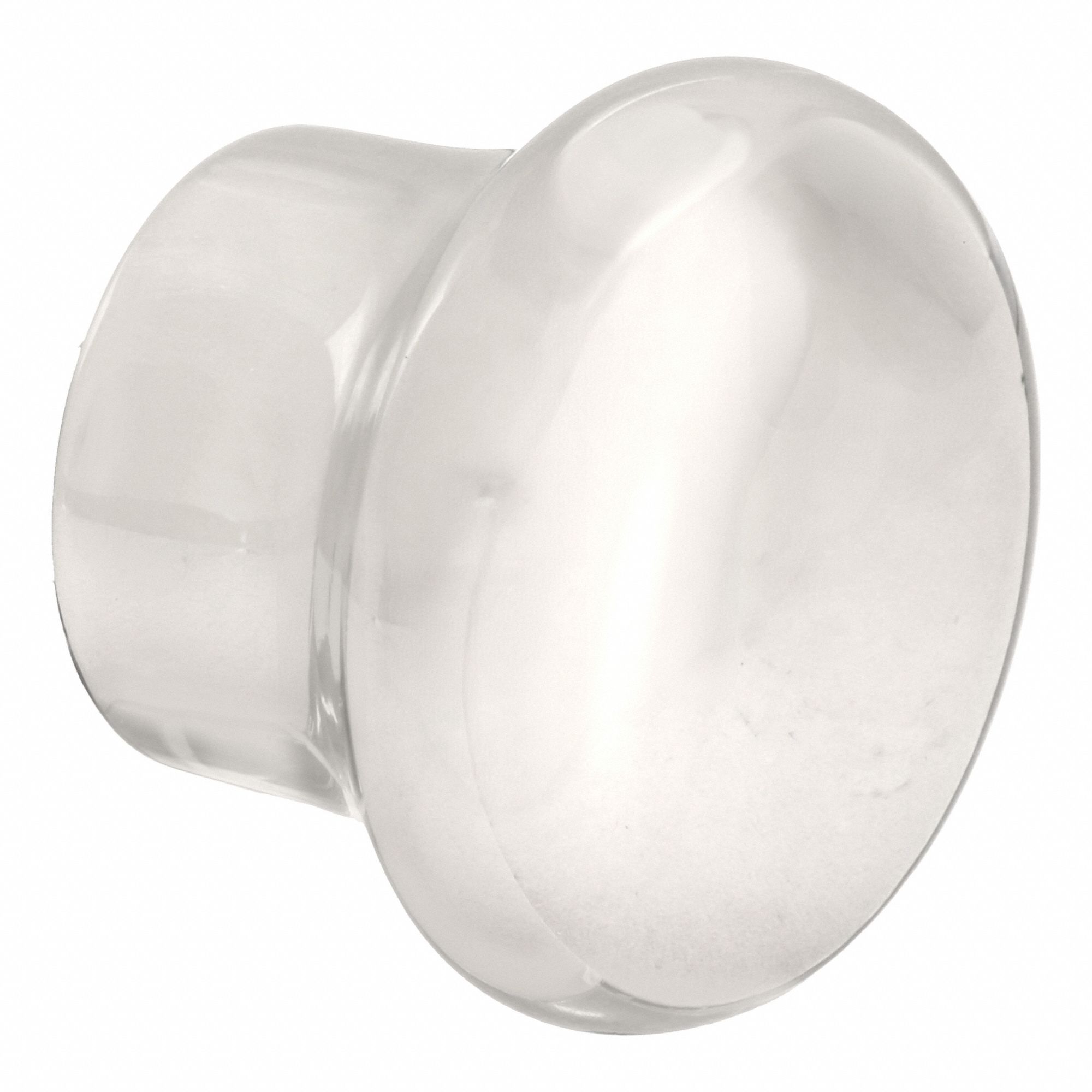 Cabinet Knob: Stainless Steel, Polished Stainless Steel, 1 3/16 in Grip Dia