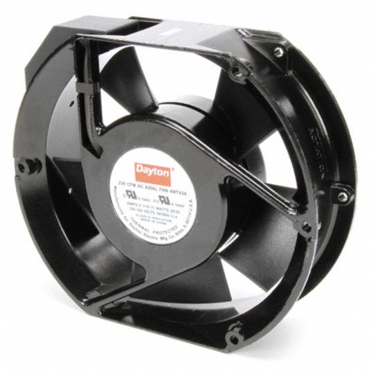 DAYTON, 6 3/4 in Ht, 2 in Dp, Standard Oblong Axial Fan - 4WT43