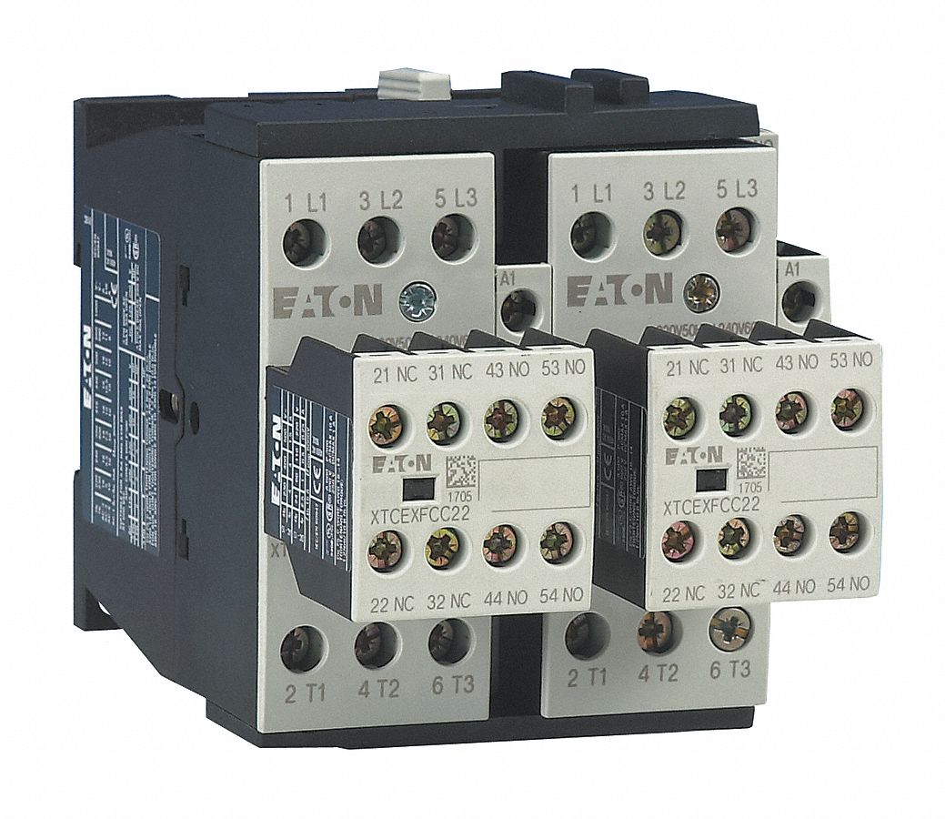 IEC Magnetic Contactor, 120VAC Coil Volts, 18 Full Load Amps-Inductive, 1NC/2NO Auxiliary Contact Fo
