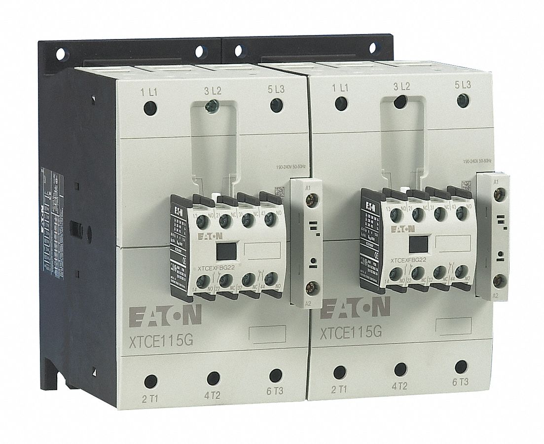 IEC Magnetic Contactor, 120VAC Coil Volts, 115 Full Load Amps-Inductive, 1NC/1NO Auxiliary Contact F