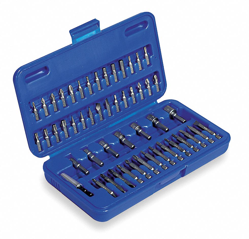 WESTWARD Screwdriver Bit Set Screwdriver Bit Set, 51 No. of Pieces, 1/