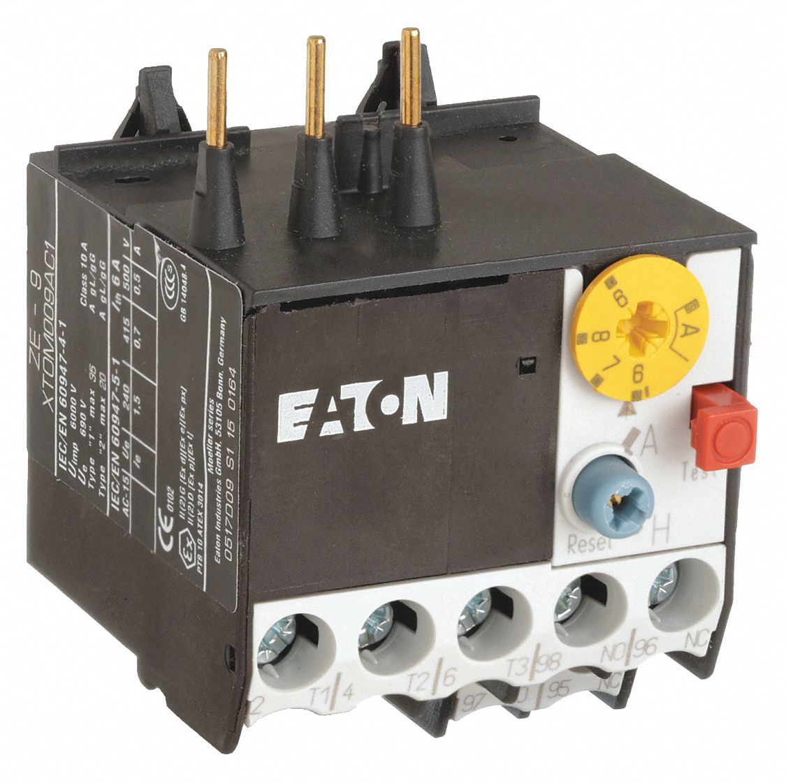 Overload Relay: Thermal Protection, 3 Poles, 1NO/1NC, Phase Loss Sensitivity, Frame Size A