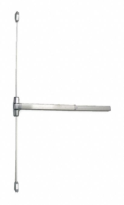 Surface Vertical Rod: 3 ft Max Door Wd, Chrome