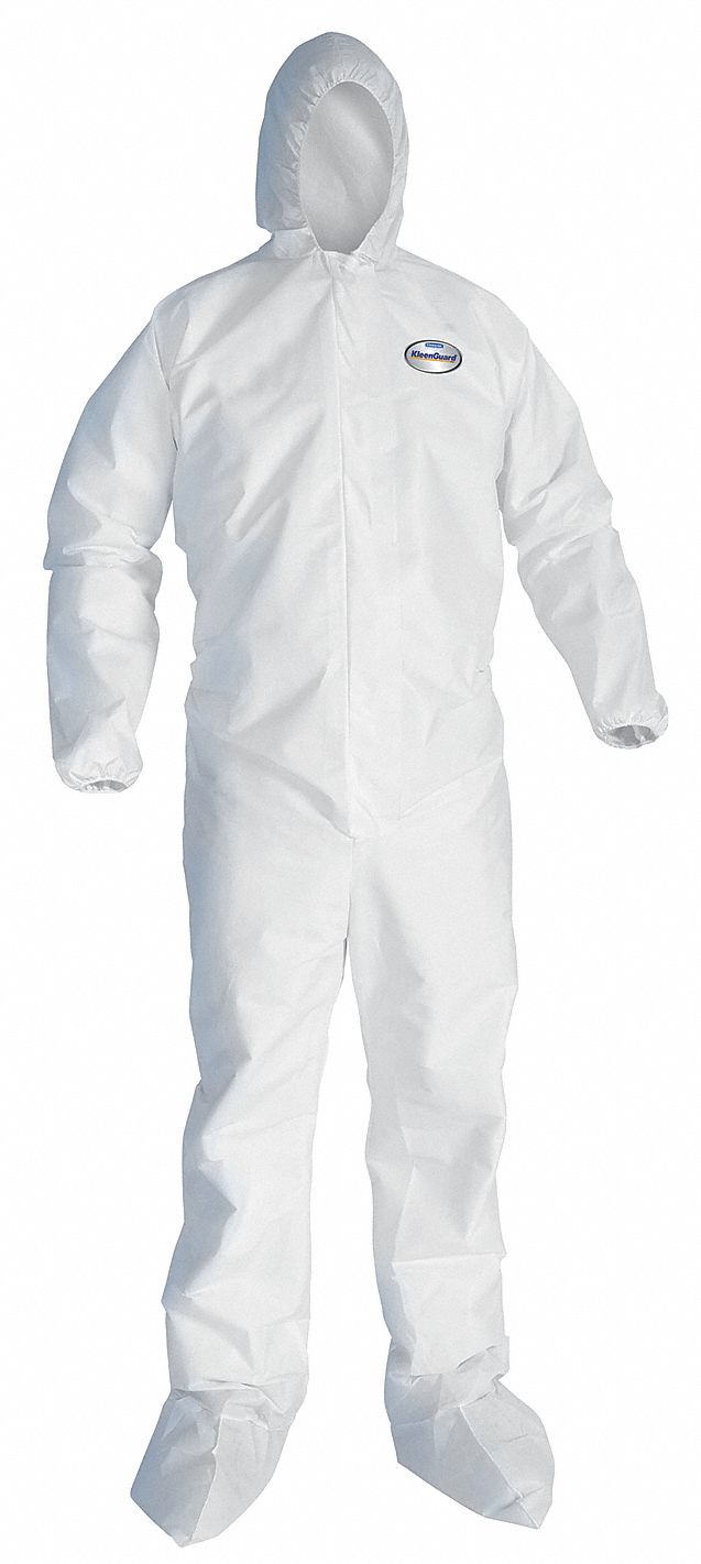 Hooded Disposable Coveralls, PK 25 Grainger