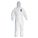 HOODED DISPOSABLE COVERALLS, SMMMS, ELASTIC CUFFS/ANKLES, SERGED SEAM, WHITE, M