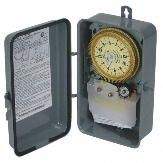 INTERMATIC Electromechanical Timer, 120V AC Voltage, 20 A Amps, Steel ...