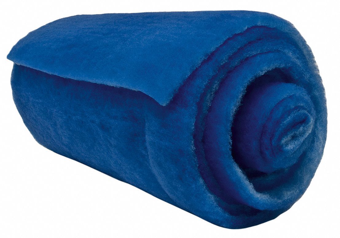 Air Filter Roll: 1 1/2 in Actual Thick, 10 in Nominal Ht, 45 ft Nominal Wd, MERV 8, Polyester