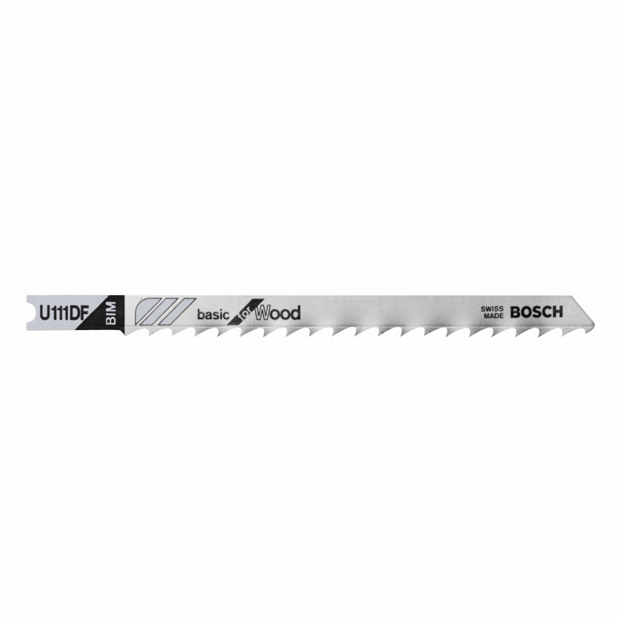 Jigsaw Blade: 6, 4 in Blade Lg, Bi-Metal, Bi-Metal, Rigid for Straight Cuts Cutting Edge, 5 PK