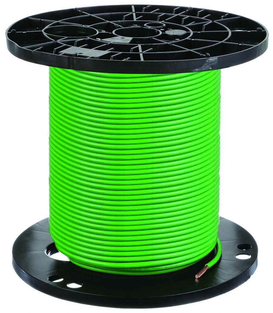 MTW 8 GAUGE AWG GREEN COPPER STRANDED WIRE 100' FT MADE IN USA
