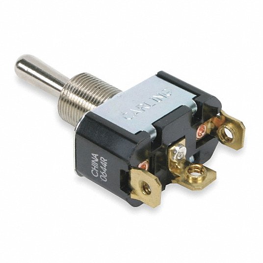 Toggle Switch: SPDT, 3 Connections, Momentary On/Off/Momentary On, 3/4 hp HP