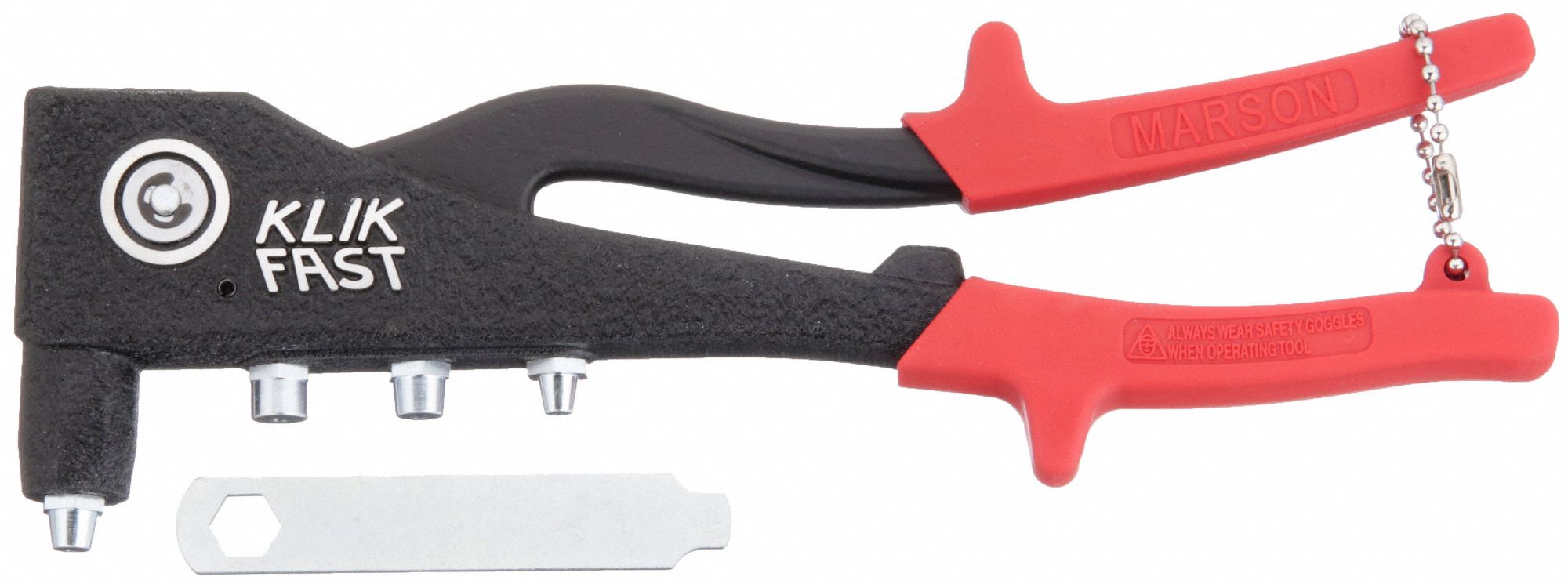 RIVET TOOL, BLIND, FITS 3/32 IN/⅛ IN/5/32 IN/3/16 IN RIVET DIA, INTERCHANGEABLE NOSEPIECES