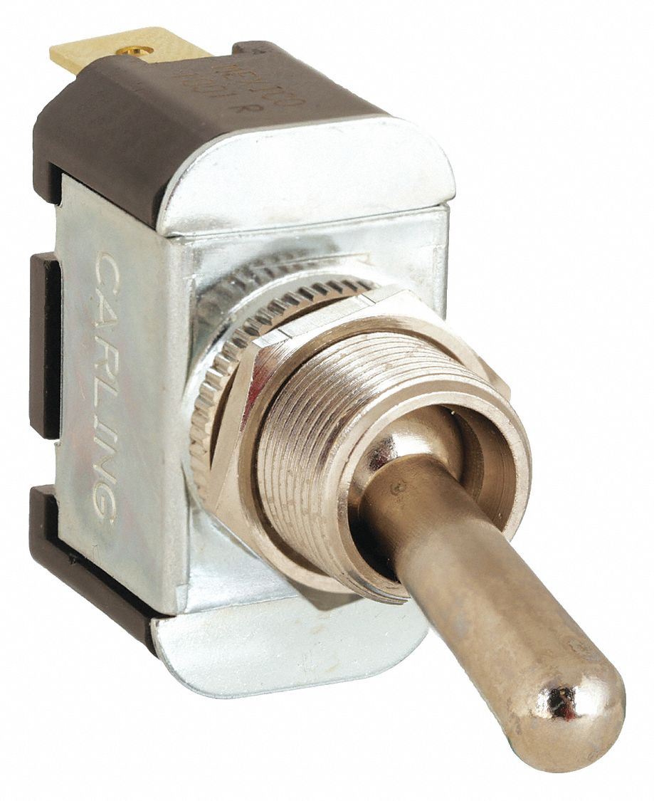 TOGGLE SWITCH, 3 POSITION, 3 CONNECTIONS, SPDT, QUICK CONNECT TAB CONNECTION