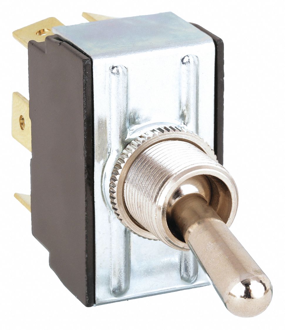 TOGGLE SWITCH, 3 POSITION, 6 CONNECTIONS, DPDT, QUICK CONNECT TAB CONNECTION