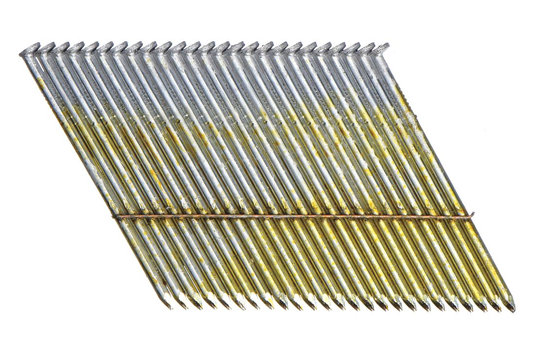 FRAMING NAILS, 3 IN L, GALVANIZED, FRAMING NAILS, FLAT, SMOOTH, STEEL, WIRE, 2,000 PK