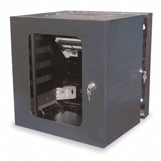 HUBBELL Enclosure, Wall Mount, 12U Rack Units, 400 lbs. Load Rating, 24