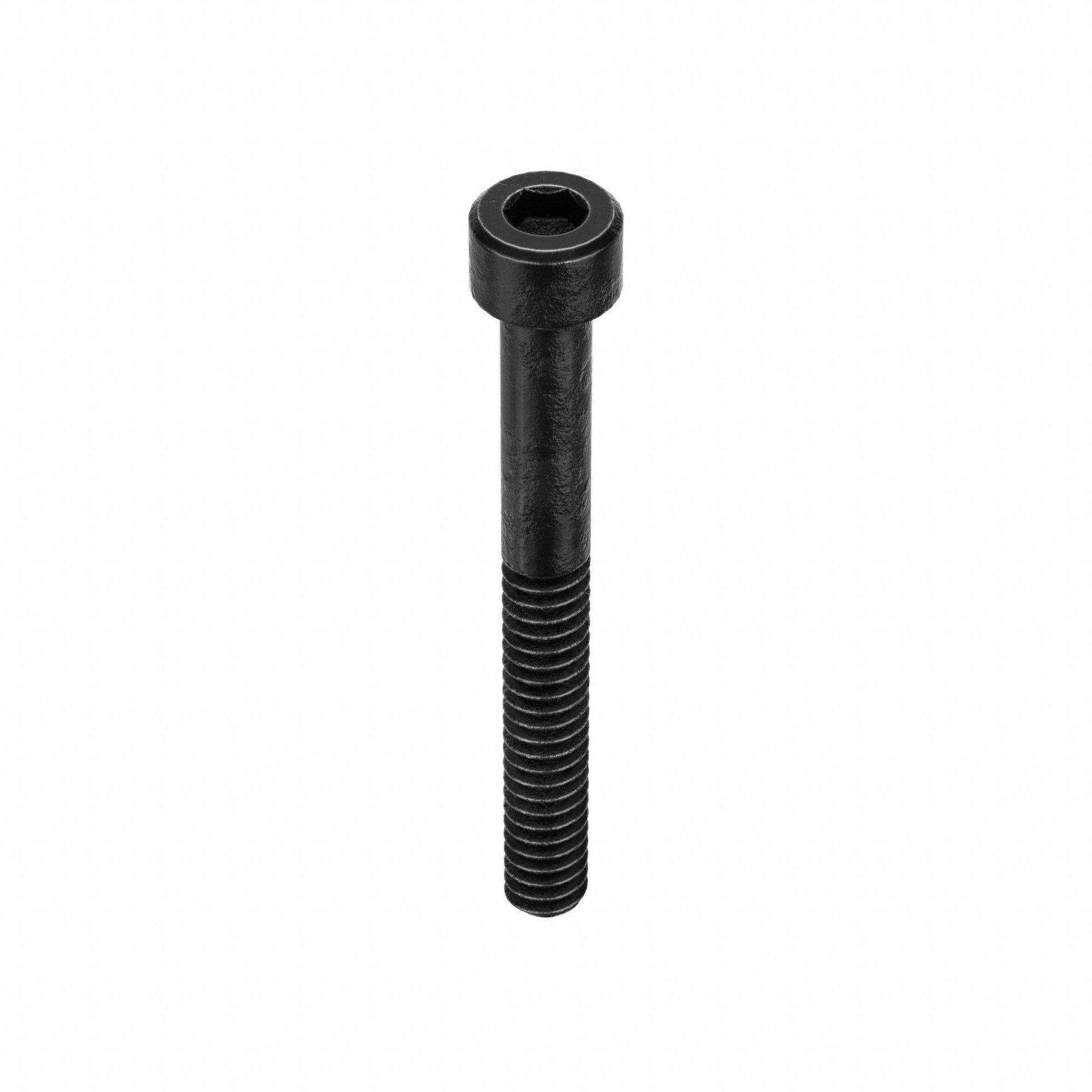 SOCKET HEAD CAP SCREW, #6-32 THREAD SIZE, 1¼ IN L, STANDARD, BLACK OXIDE, STEEL, UNC, 100 PK