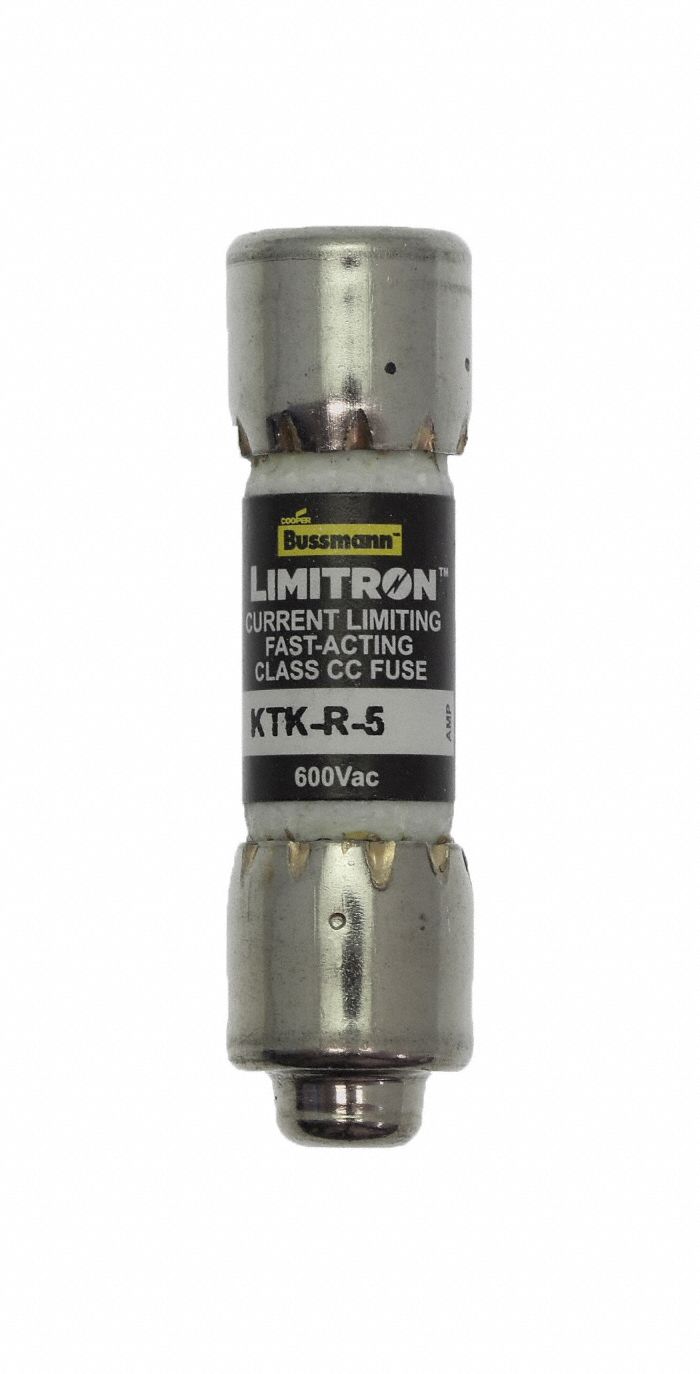 UL CLASS CC FUSE, FAST ACTING, 5 A, KTK-R, CYLINDRICAL BODY, NONINDICATING