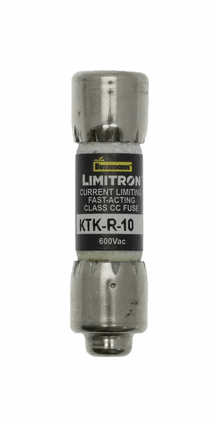 UL CLASS CC FUSE, FAST ACTING, 10 A, KTK-R, CYLINDRICAL BODY, NONINDICATING