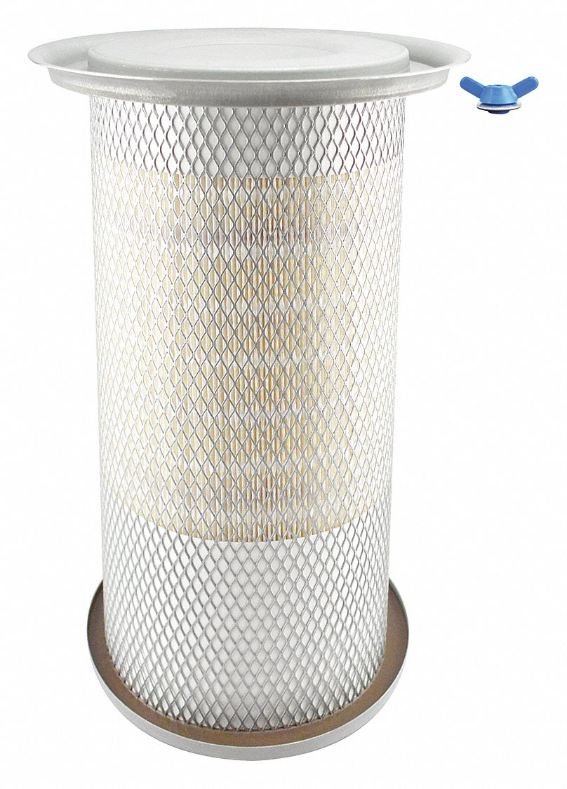 Automotive Air Filter: Round-Oval, Engine, Round, Axial Seal, 9 7/32 in Outside Dia