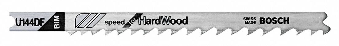 Jigsaw Blade: 6, 4 in Blade Lg, Bi-Metal, Bi-Metal, Rigid for Straight Cuts Cutting Edge, 5 PK