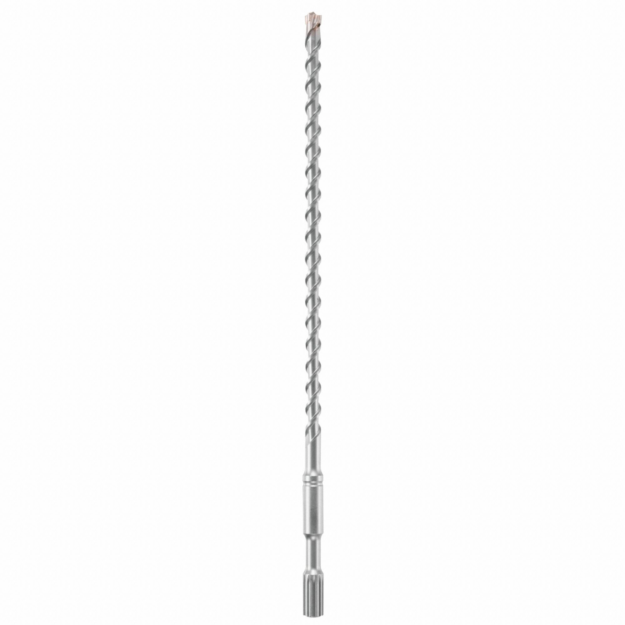 ROTARY HAMMER DRILL BIT, ½ IN BIT SIZE, 16 IN MAX DRILLING DEPTH, 21 IN L, CARBIDE