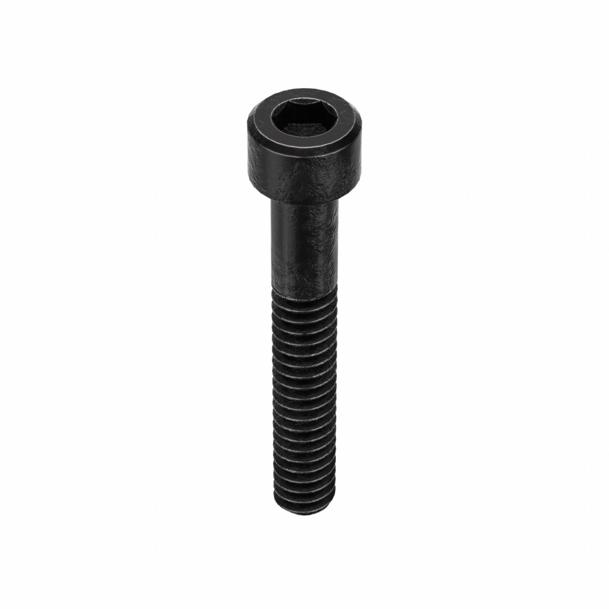 SOCKET HEAD CAP SCREW, #10-24 THREAD SIZE, 1¼ IN L, STANDARD, BLACK OXIDE, STEEL, UNC, 100 PK