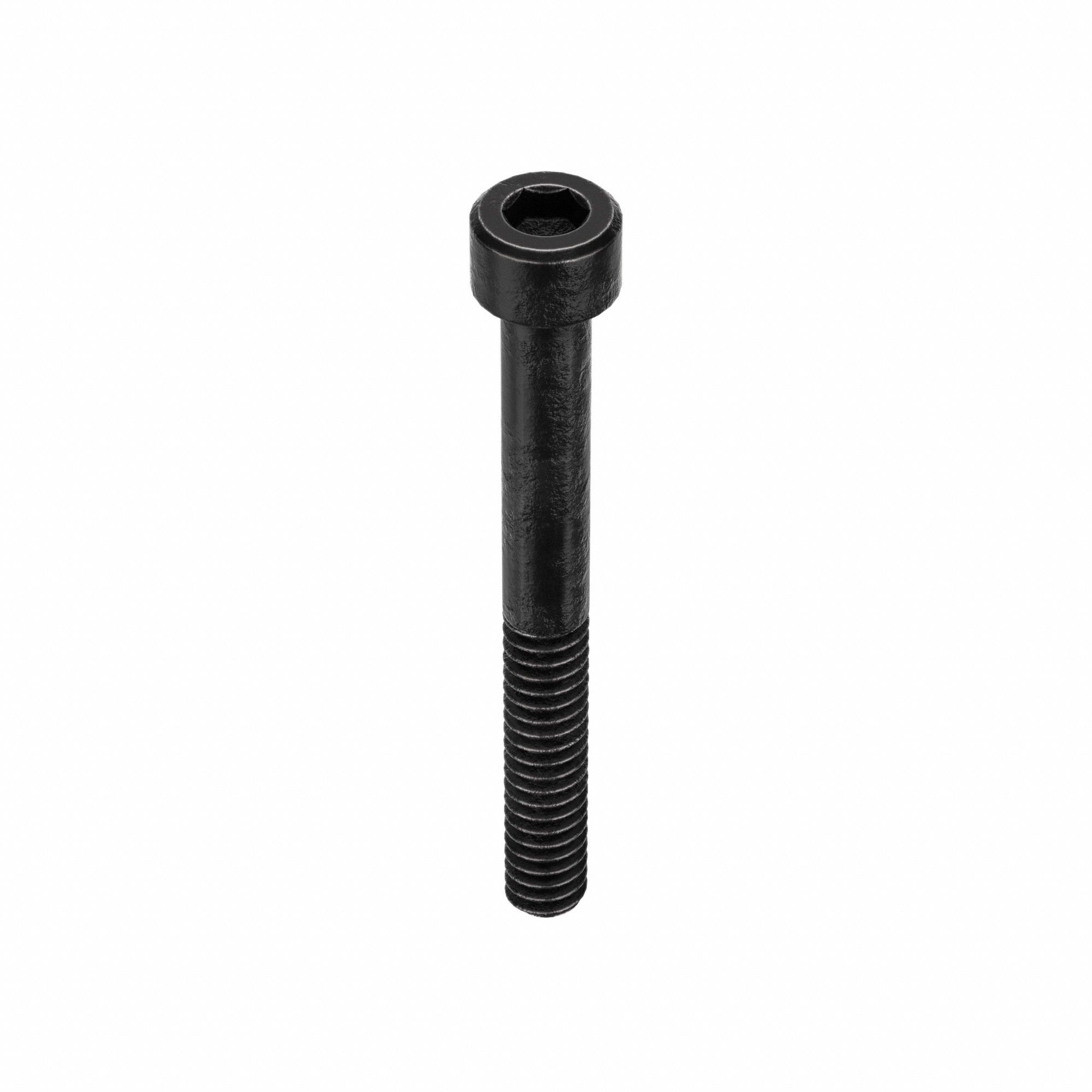 SOCKET HEAD CAP SCREW, #10-24 THREAD SIZE, 1¾ IN L, STANDARD, BLACK OXIDE, STEEL, UNC, 100 PK