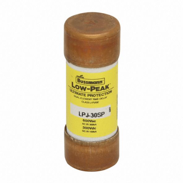 BUSSMANN Fuse 30 A, 600V AC, 21/4 in L x 13/16 in dia Fuse Size
