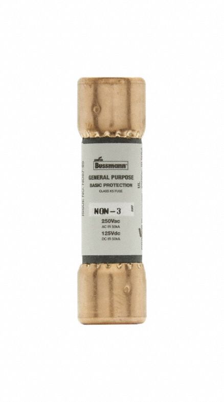 Fuse: Class K5, NON Series, Fast-Acting, 10 A, 250 V AC, 125 V DC, Non-Indicating