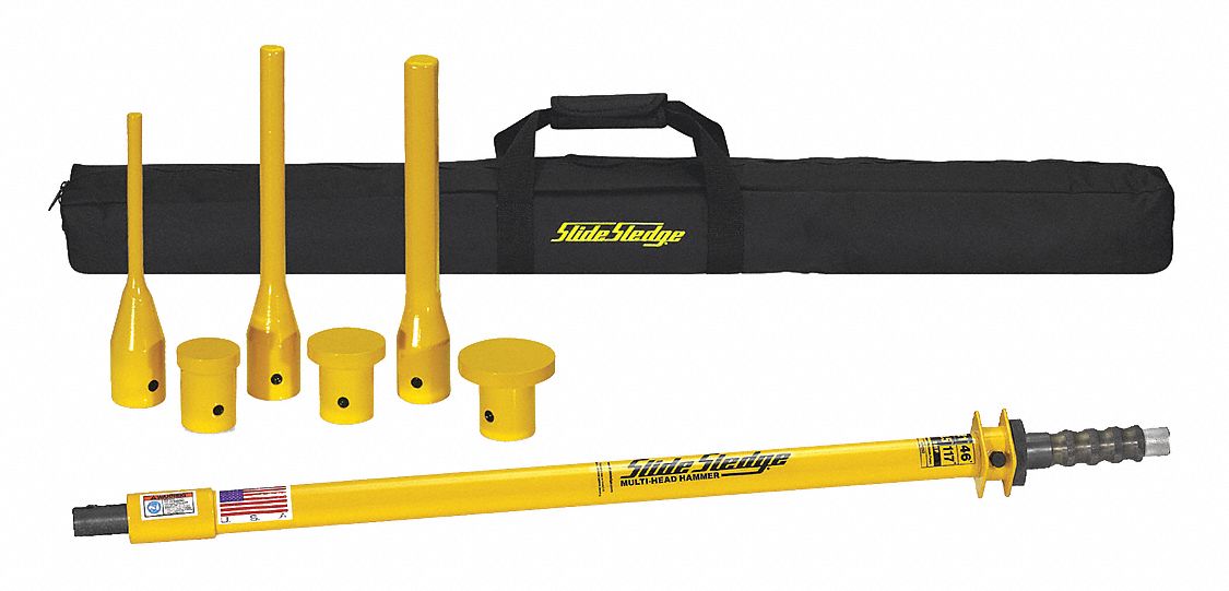 SLIDE SLEDGE Slide Hammer Sledge, 21 Lb, 46 In, W/6 Tips - 4XGP2|211403 ...