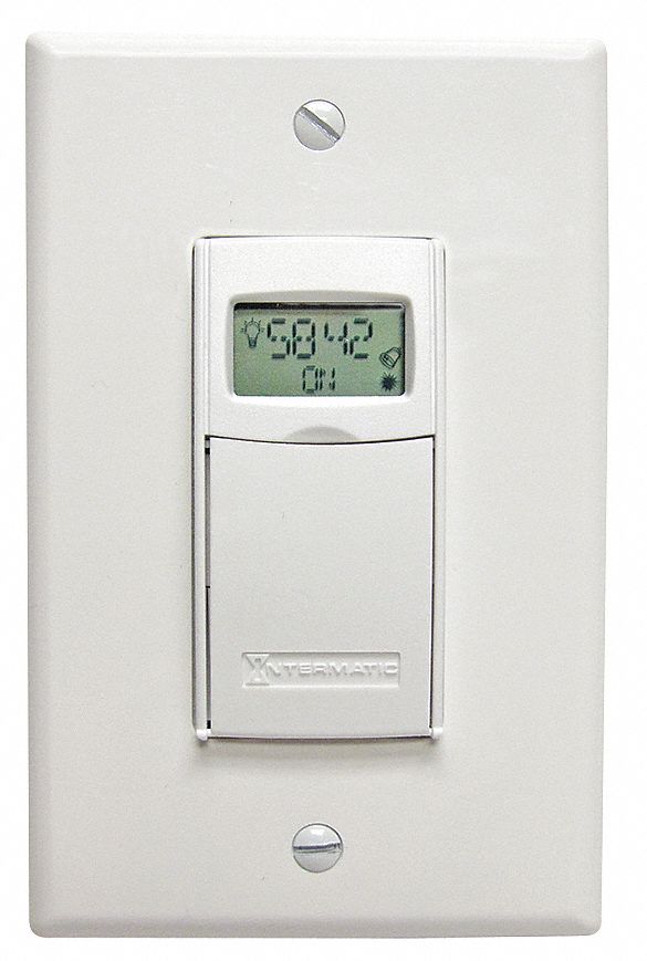 INTERMATIC 120/277VAC Electronic Wall Switch Timer, Max. On/Off Cycles