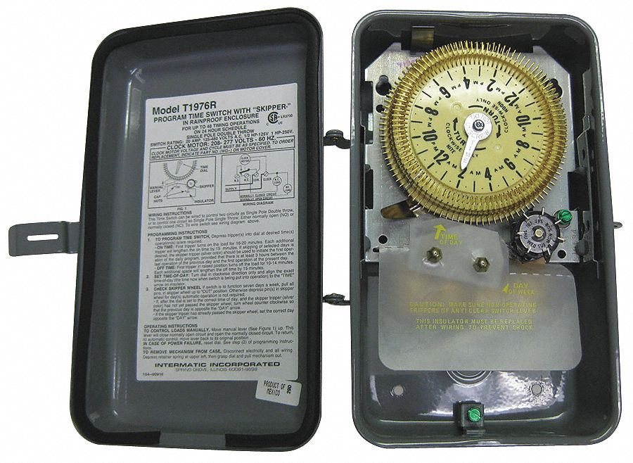 INTERMATIC Electromechanical Timer 24 hr Nominal Max. Time Setting