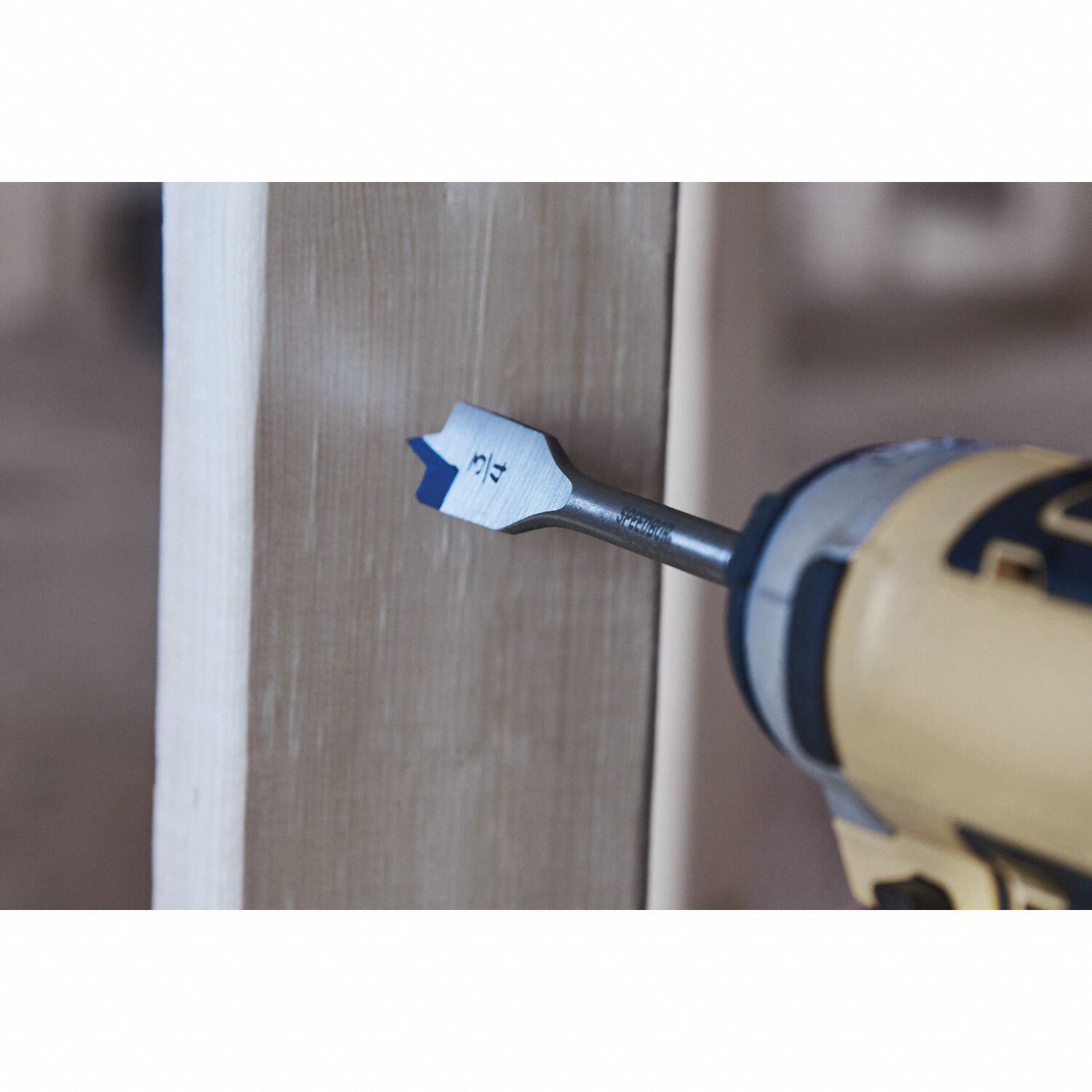 Spade Drill Bit: 3/4 in Drill Bit Size, 1/4 in Shank Dia, 6 in Overall Lg, Bright (Uncoated)