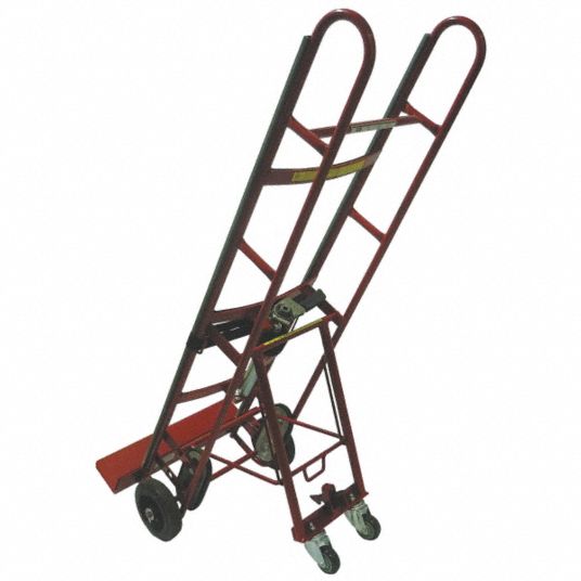 DAYTON Ergonomic Tilt-Back Steel Appliance Hand Truck: 66 3/4 in x 24 3/8  in x 16 in, Steel, Ratchet