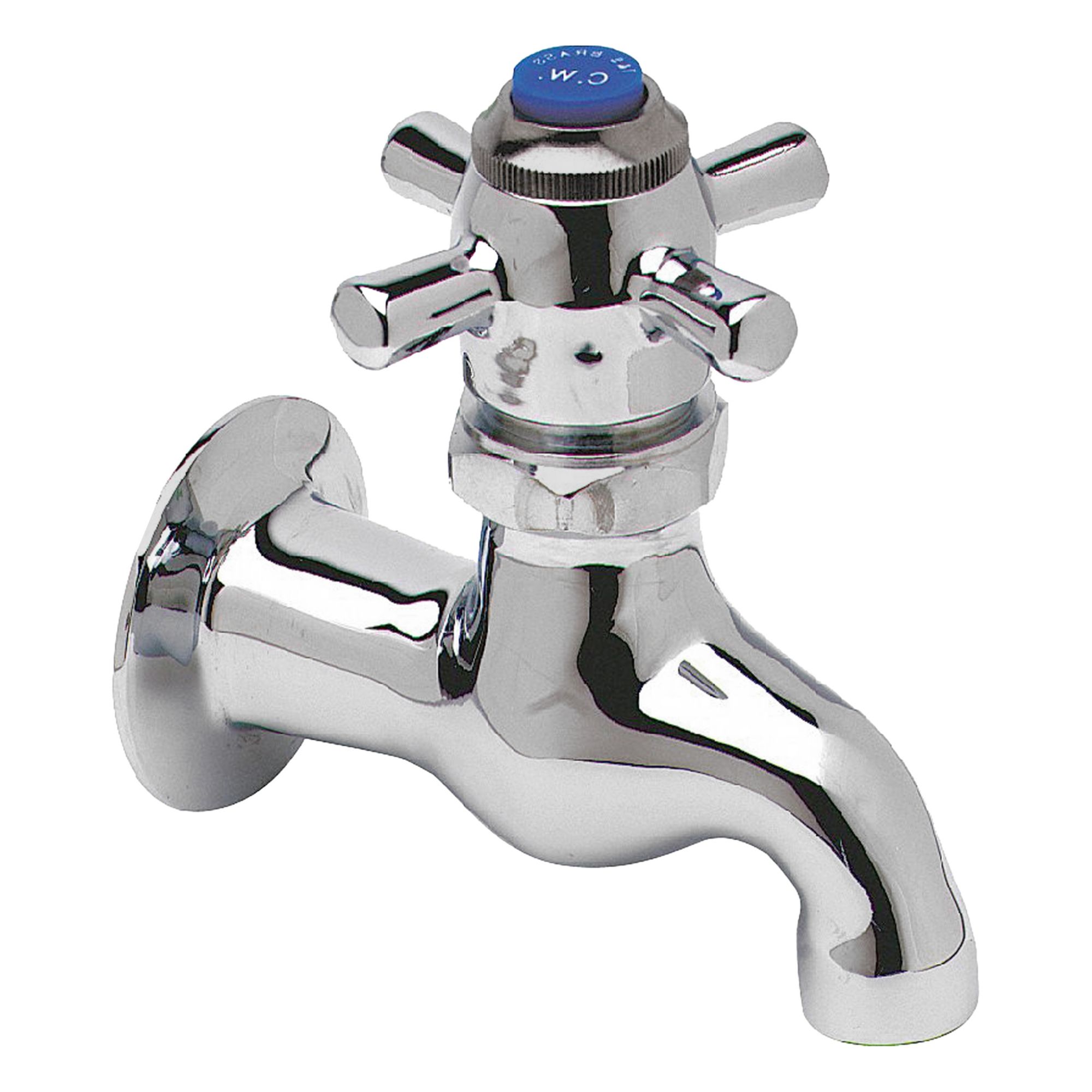 Low Arc Bathroom Faucet: Brass, Polished Chrome Finish, 6.25 gpm Flow Rate, Single-Post