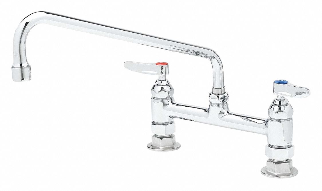 T&S, Chrome Finish, Low Arc Laundry Sink Faucet 4XKK5B0221 Grainger