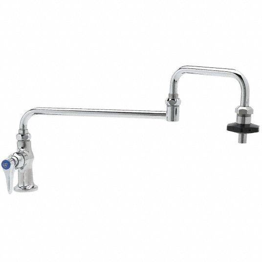T&S, Chrome Finish, Double Joint Kitchen Faucet 4XKL1B0590 Grainger