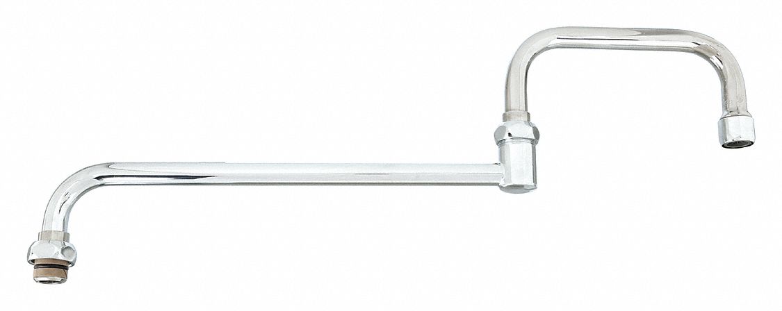 Spout: Spout, Straight, Swivel Spout, Brass, Chrome, 19.2 gpm Flow Rate, Laminar, Nozzle