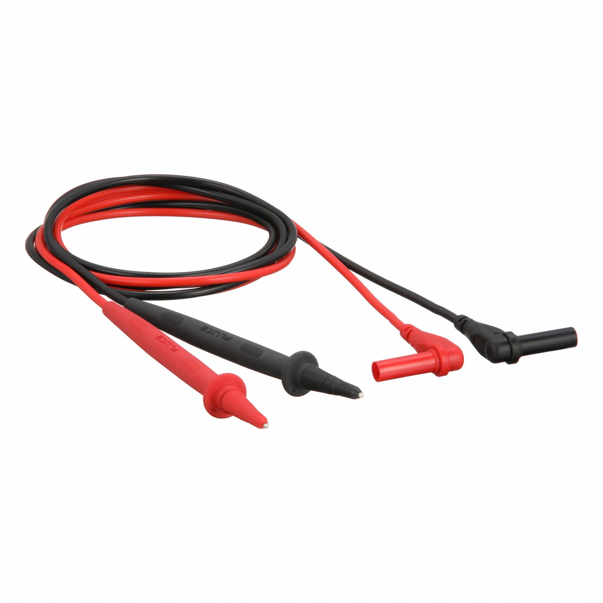 Test Leads: CAT III 1000V/CAT IV 600V, Std Probe, Right Shrouded Plug, 5 ft Lg