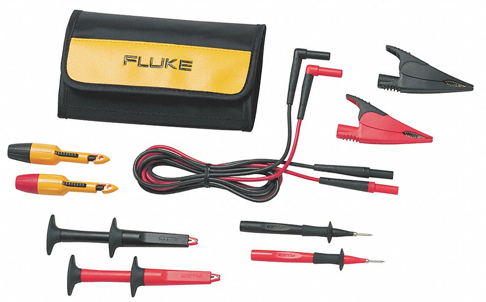 Automotive Multimeter Test Lead Kit Insulation Piercing Clip Probe For FLUKE 