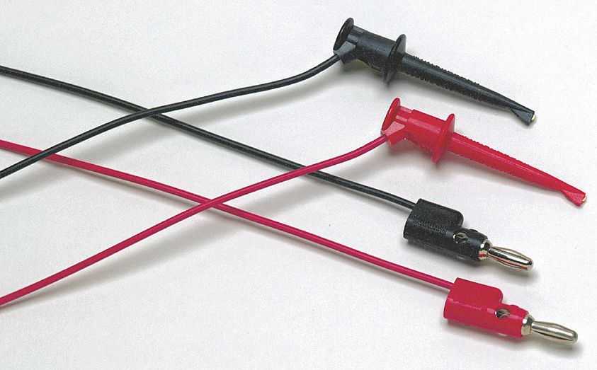 FLUKE Mini Hook Test Leads, 36 In. L, Black/Red 4XKW8TL940 Grainger