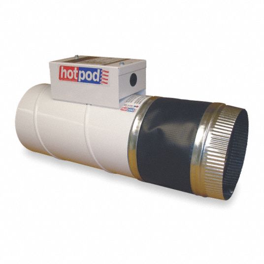 HOTPOD Inline Duct Fan Heater, 130 cfm, 6 in. 4XKZ6HP61440120 Grainger